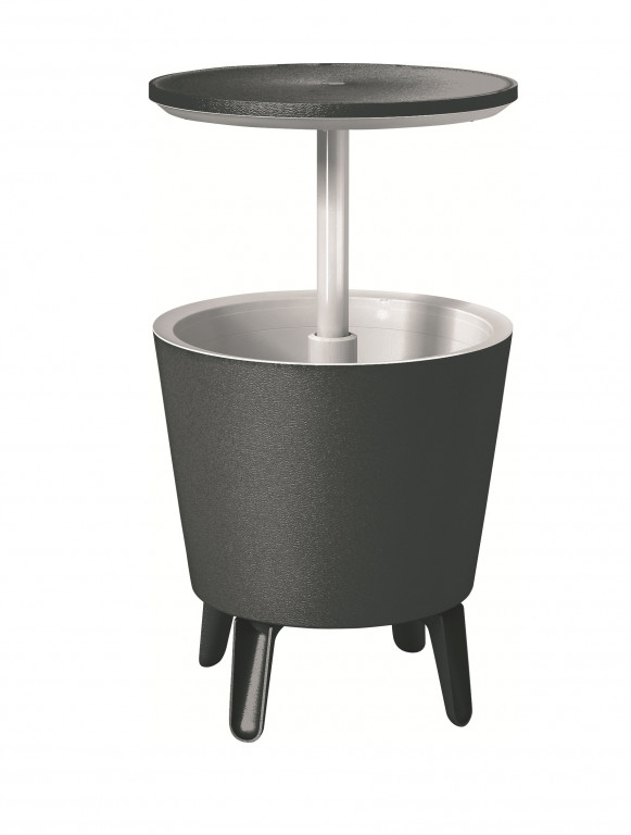Keter Zahradní Cool Bar Rattan 30L Antracit, 43,7x43,7x44,3cm