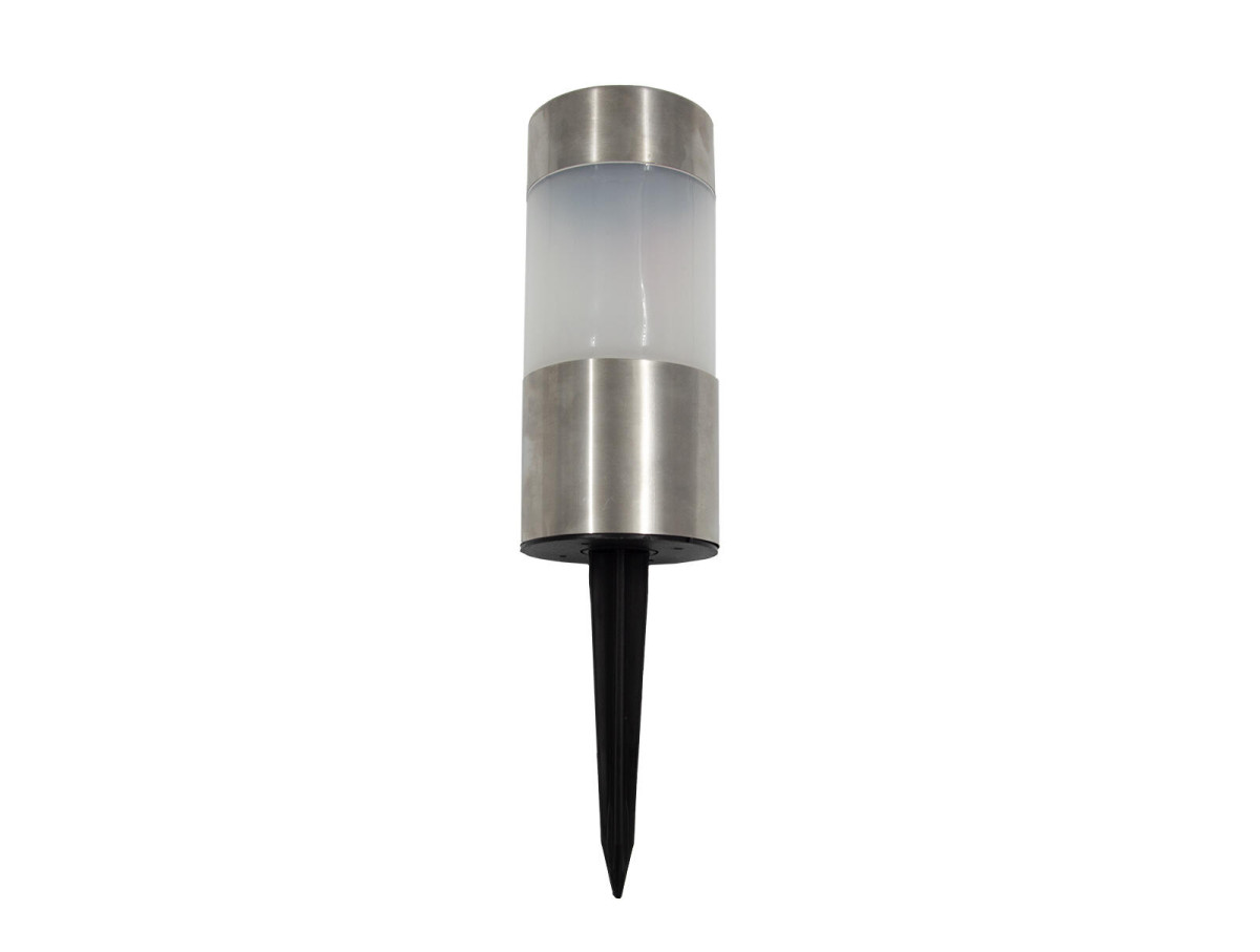 lampa solární pr. 6cm, v.23cm, 1LED, PH/nerez