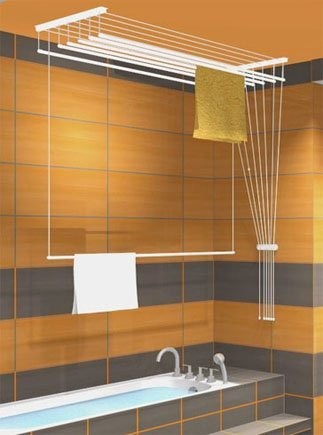ALDOTRADE Stropní sušák na prádlo Ideal 5 tyčí 140 cm
