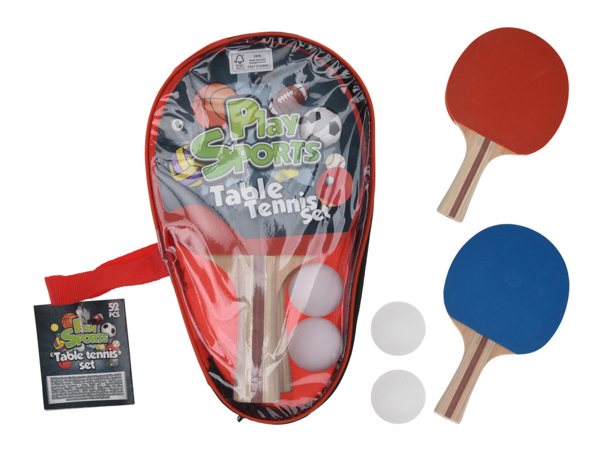 sada STOLNÍ TENIS 4díl. (2x pálka, 2x míček)