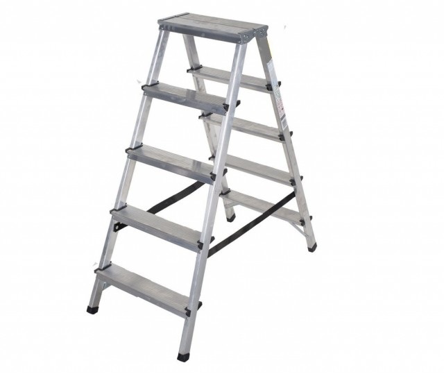 ALDOTRADE Schůdky oboustranné PROFI Al 2x5 – 125 kg