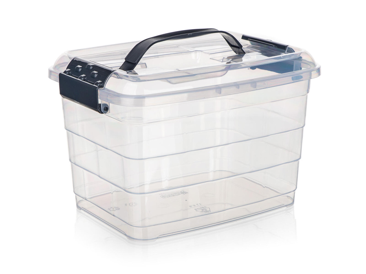 box úložný VILARD  8,5l,31x24x21cm,víko,klip,madlo,PH TRA/KOUŔ