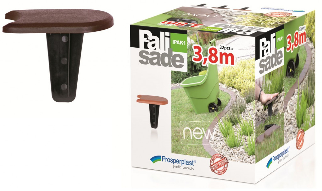 Zahradní palisáda IPAK SOLO 3,8m – šedá