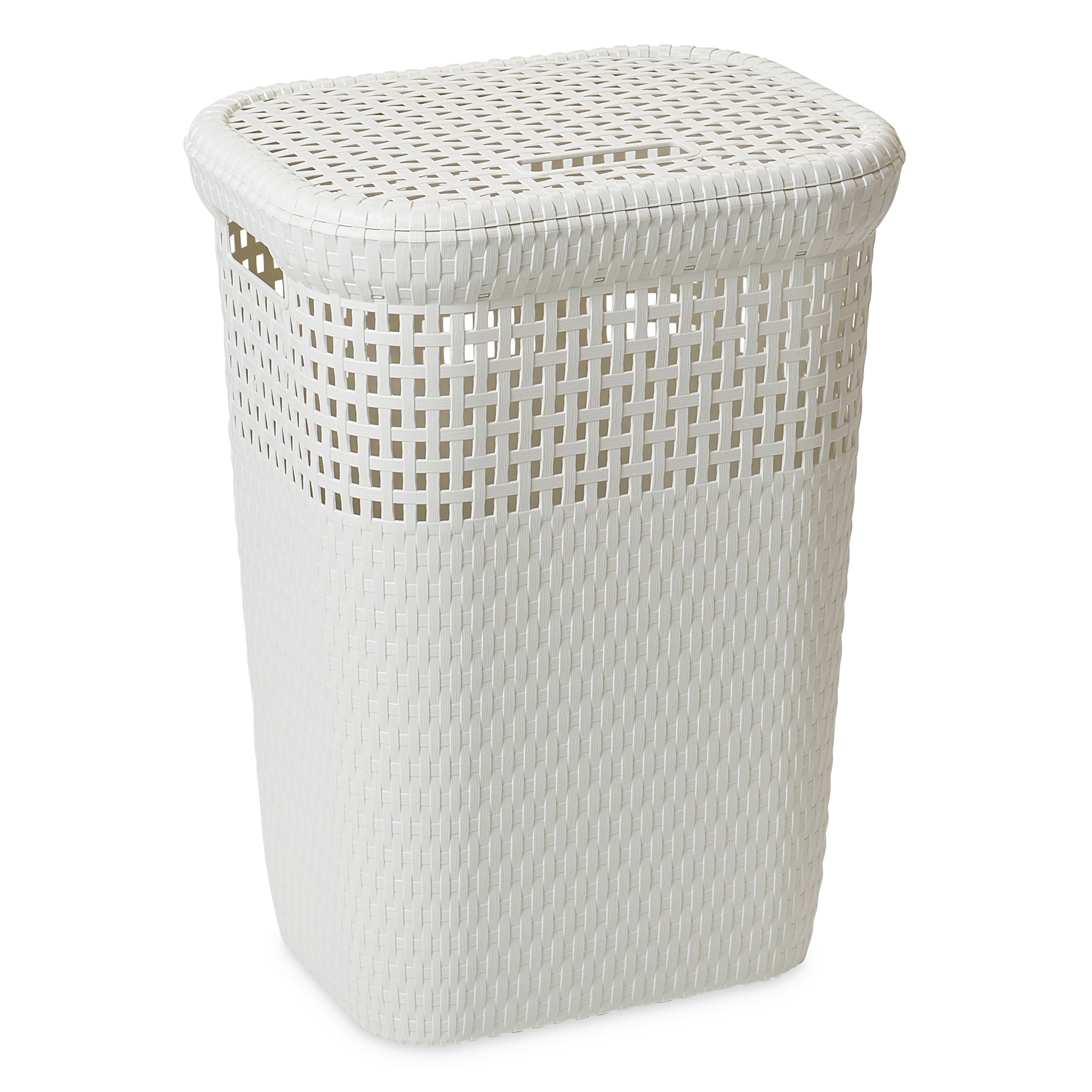 ALDOTRADE Prádelní koš na špinavé prádlo Rattan 60l – bílá