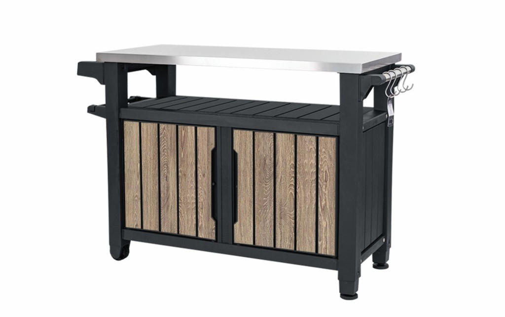 Keter grilovací stolek Deco Unity XL jasan